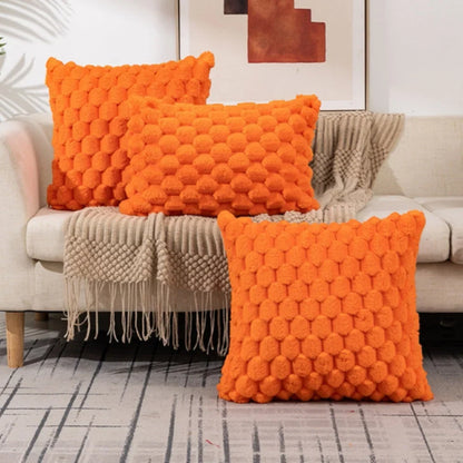 Kussenhoes Met 3D Structuur Van Katoenmix Voor Bank En Bed
