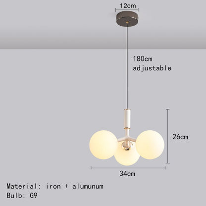 Stijlvolle Noorse luxe glazen hanglamp voor een elegante uitstraling