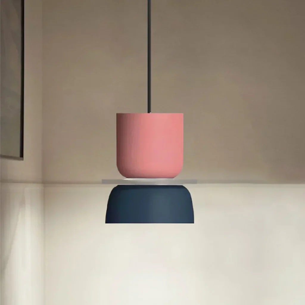 dulcy scandinavische hanglamp met kleurblokstijl