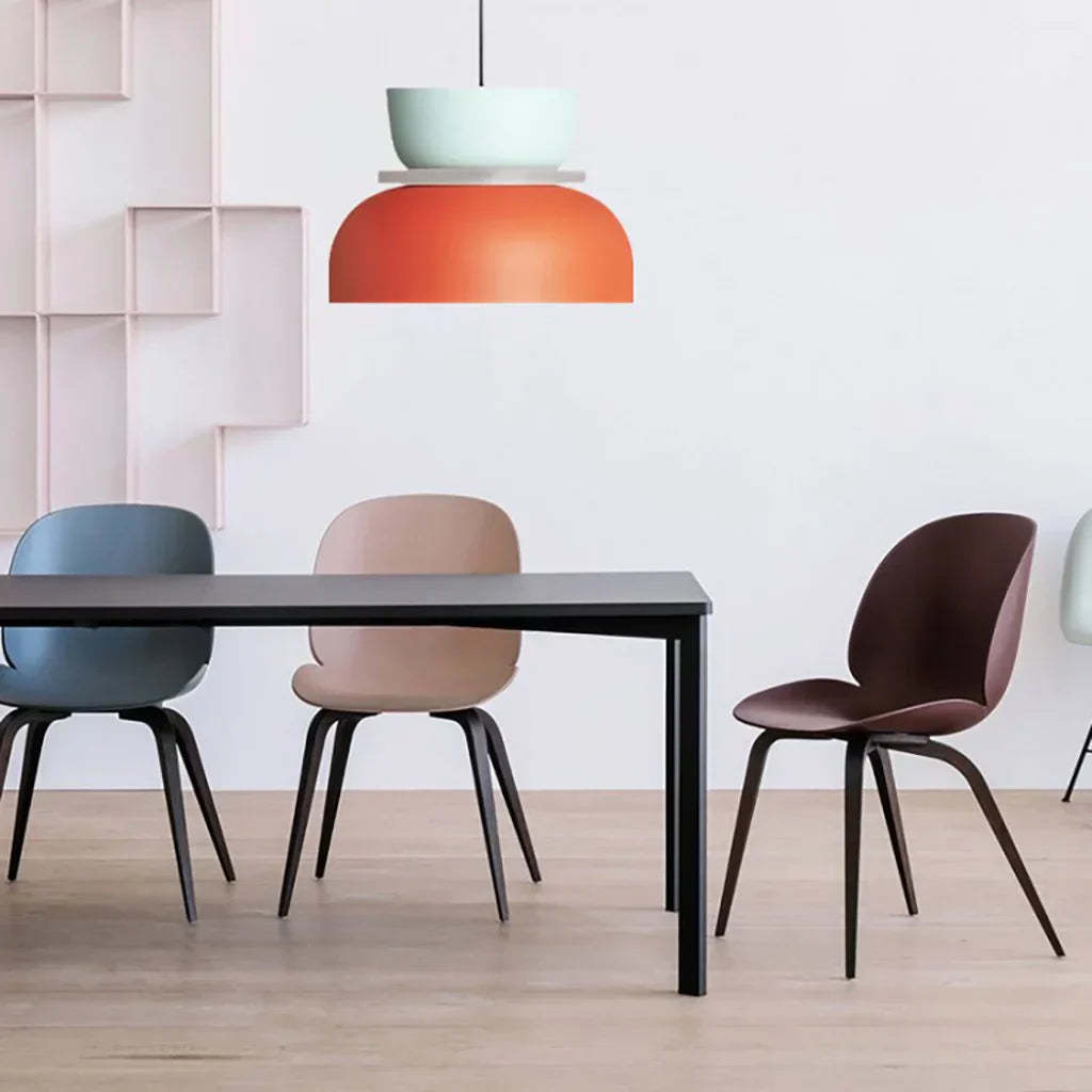 dulcy scandinavische hanglamp met kleurblokstijl