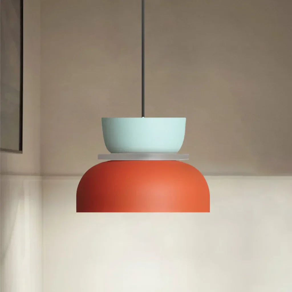 dulcy scandinavische hanglamp met kleurblokstijl