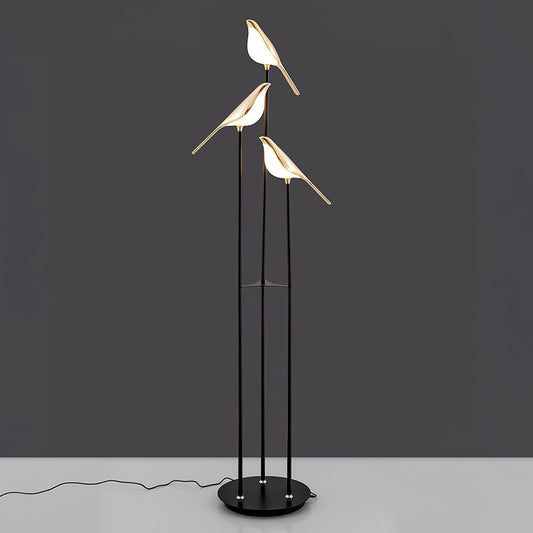 Stijlvolle Magpie Perch Vloerlamp met Fakkelontwerp