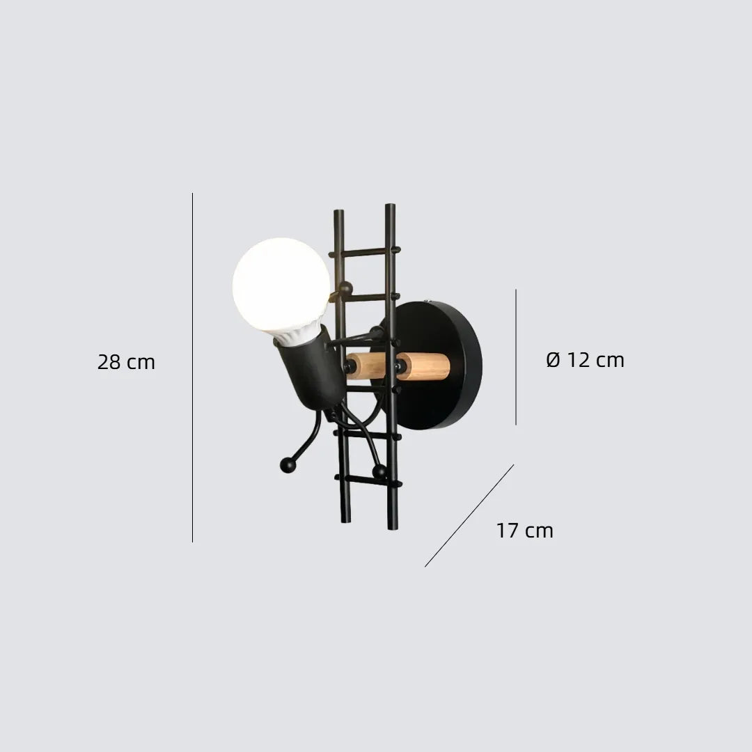 metalen wandlamp voor sfeervolle verlichting in de kinderkamer