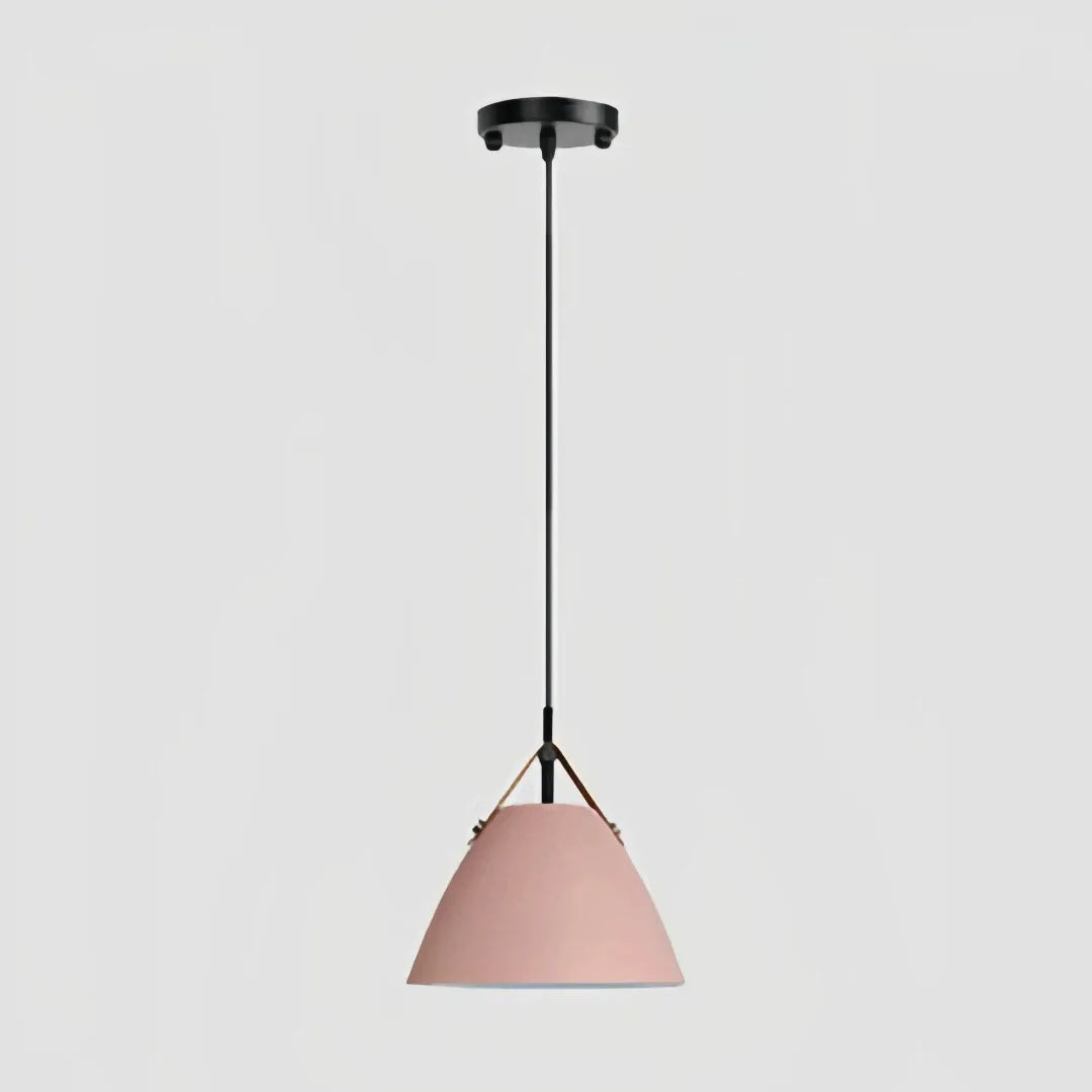 pendellamp met ronde vorm en moderne macaronuitstraling