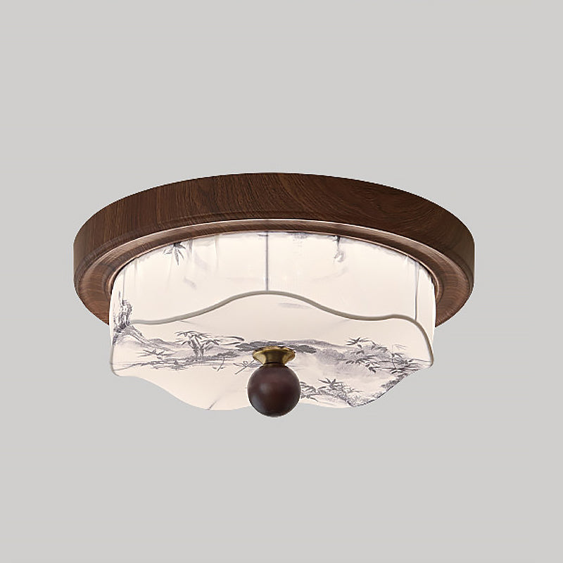 plafondlamp hout met geïntegreerde led