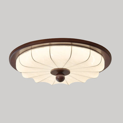 Plafondlamp Stoffen Met Houten Rand