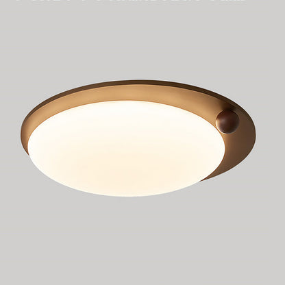 Plafondlamp Hout En Metaal Met Led
