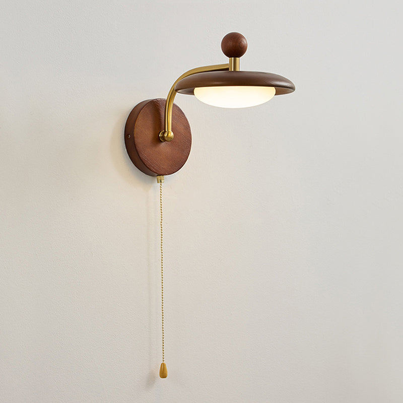 wandlamp hout en metaal met geïntegreerde led