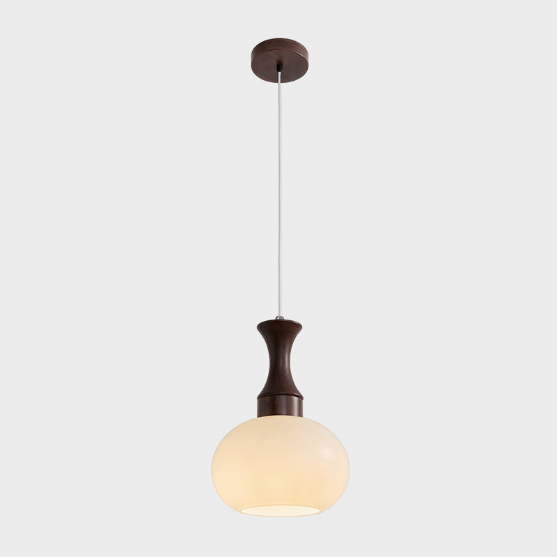 hanglamp hout en glas