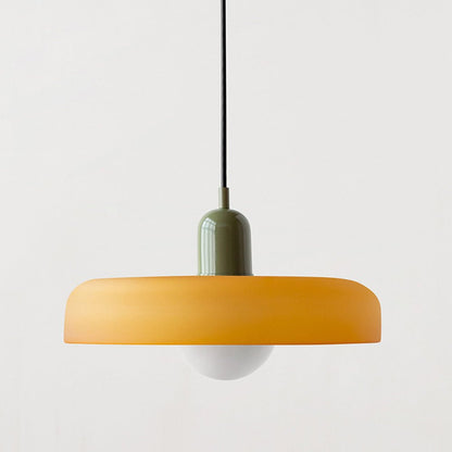 Stijlvolle Bauhaus Hanglamp in Kleurrijk Glas