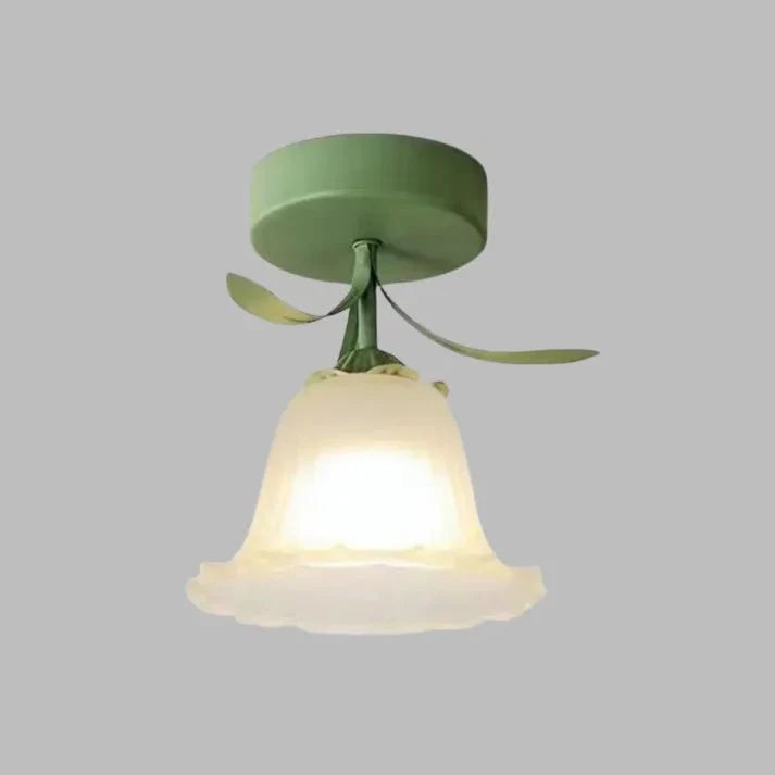 elegante tiffany plafondlamp met schattige minibloemen