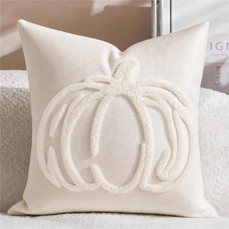 Rond decoratief kussen met pompoenvorm voor de woonkamer