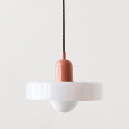 Stijlvolle Bauhaus Hanglamp van Elegante Kleurige Glas