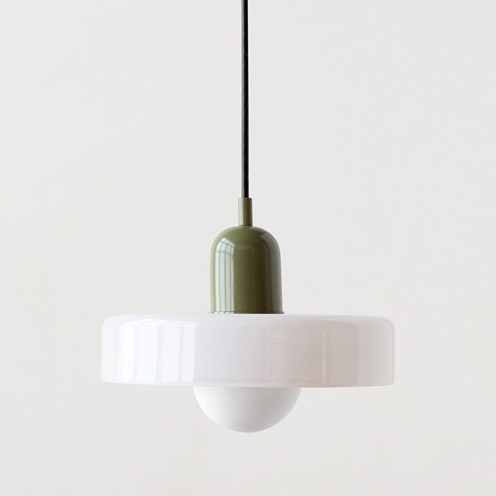 stijlvolle bauhaus hanglamp van elegante kleurige glas