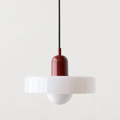 Stijlvolle Bauhaus Hanglamp van Elegante Kleurige Glas