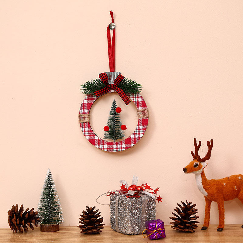 kerstkrans met strik geschikt voor deur of wand