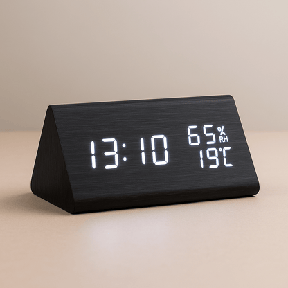 Digitale klok met modern ontwerp voor de slaapkamer