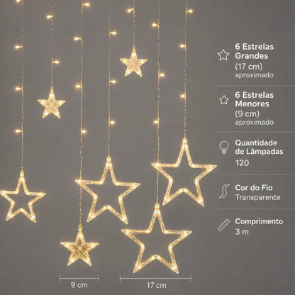 Kerstverlichting met sterren voor binnengebruik in huis