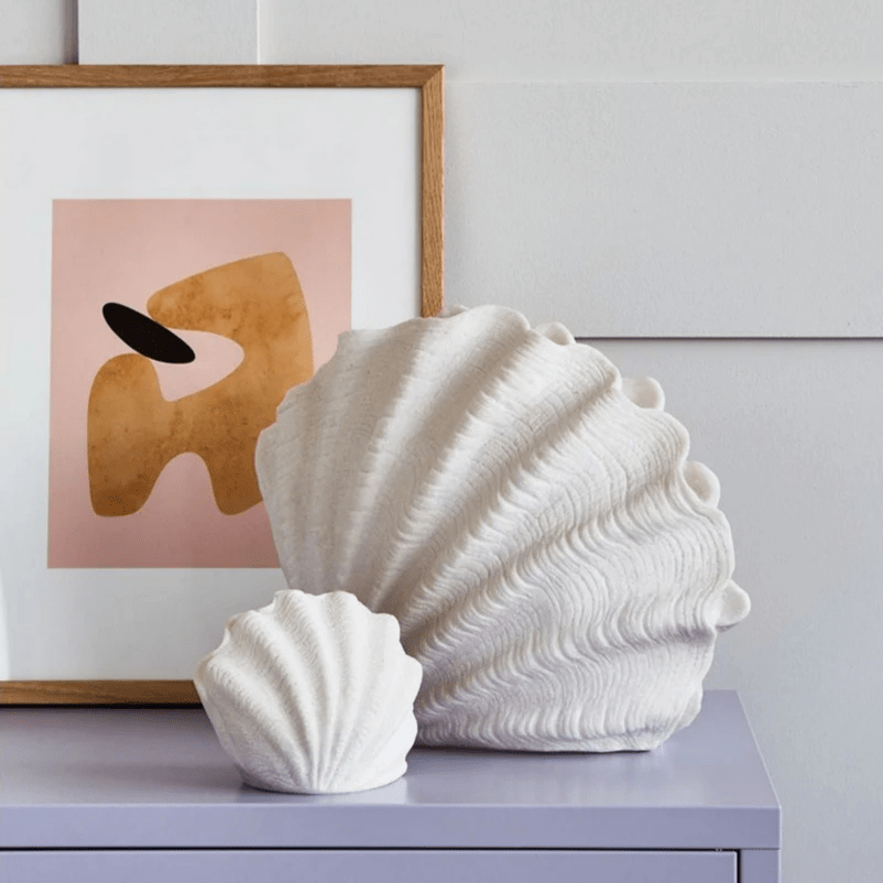 close-up van het schelpdesign van het decoratieve nachtlampje