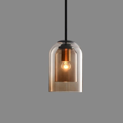 Stijlvolle Mica Mid-Century Hanglampen met Dubbel Glas voor een Elegante Sfeer