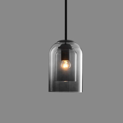 Stijlvolle Mica Mid-Century Hanglampen met Dubbel Glas voor een Elegante Sfeer