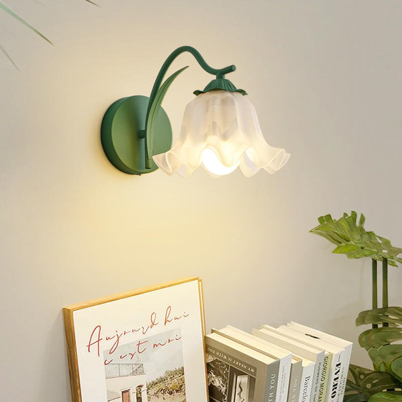 charmante retro franse bloem wandlamp voor de tuin