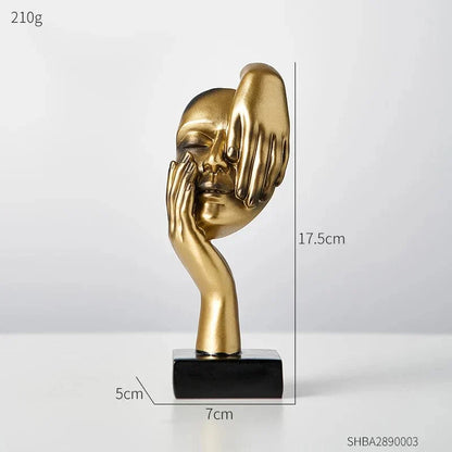 Abstract gezicht sculptuur als elegant kunstobject voor het interieur