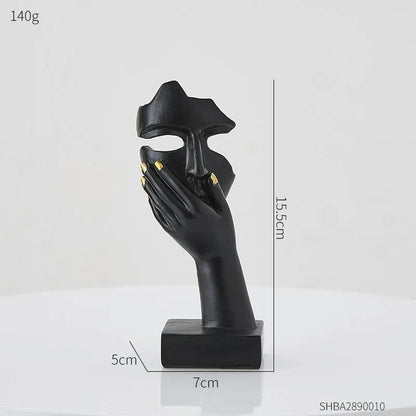 Decoratieve woonaccessoire met abstract gezicht in moderne stijl