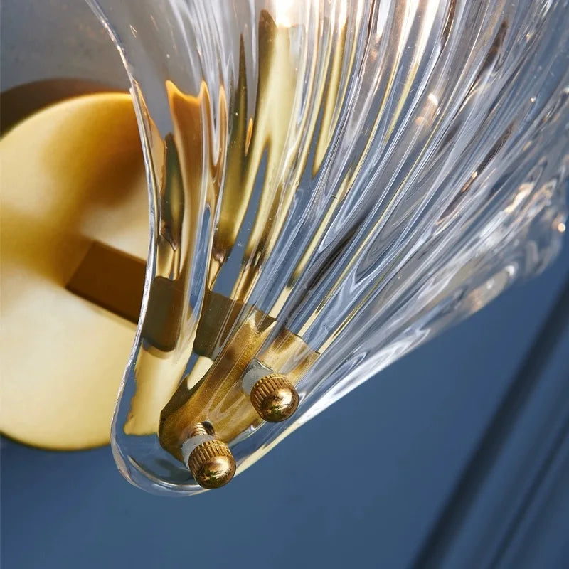 elegante wandverlichting van glas voor woonkamer of hal