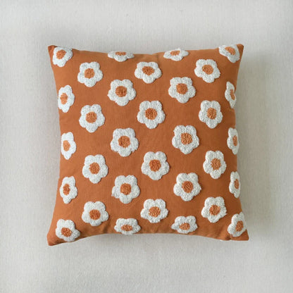 Kussenhoes Jacquard Geborduurd 45x45 cm