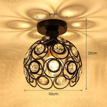 Adembenemende Luxe Gouden Bal Hal Plafondlamp voor een Elegant Interieur