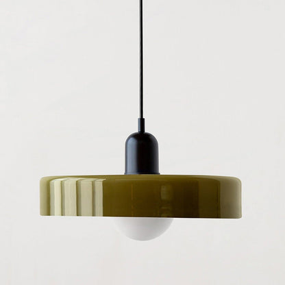 Stijlvolle Bauhaus Hanglamp in Kleurrijk Glas