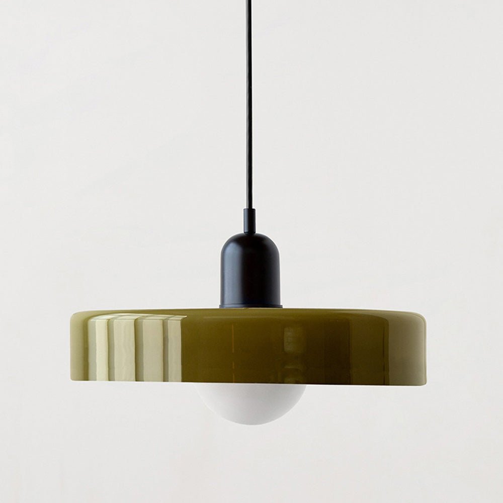 stijlvolle bauhaus hanglamp van elegante kleurige glas