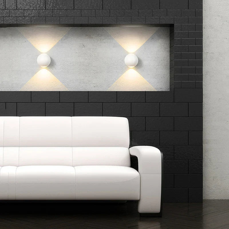 elegante balvorm aluminium wandlamp voor een stijlvolle verlichting