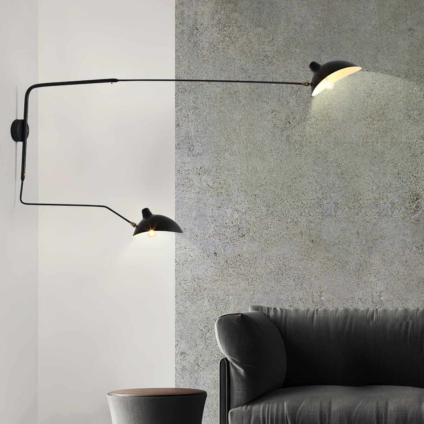 stijlvolle wandlamp van serge mouille