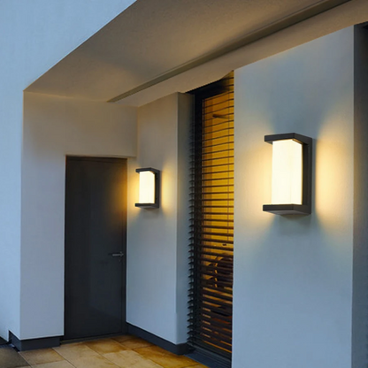 Gevellamp voor buiten in aluminium met weerbestendig ontwerp