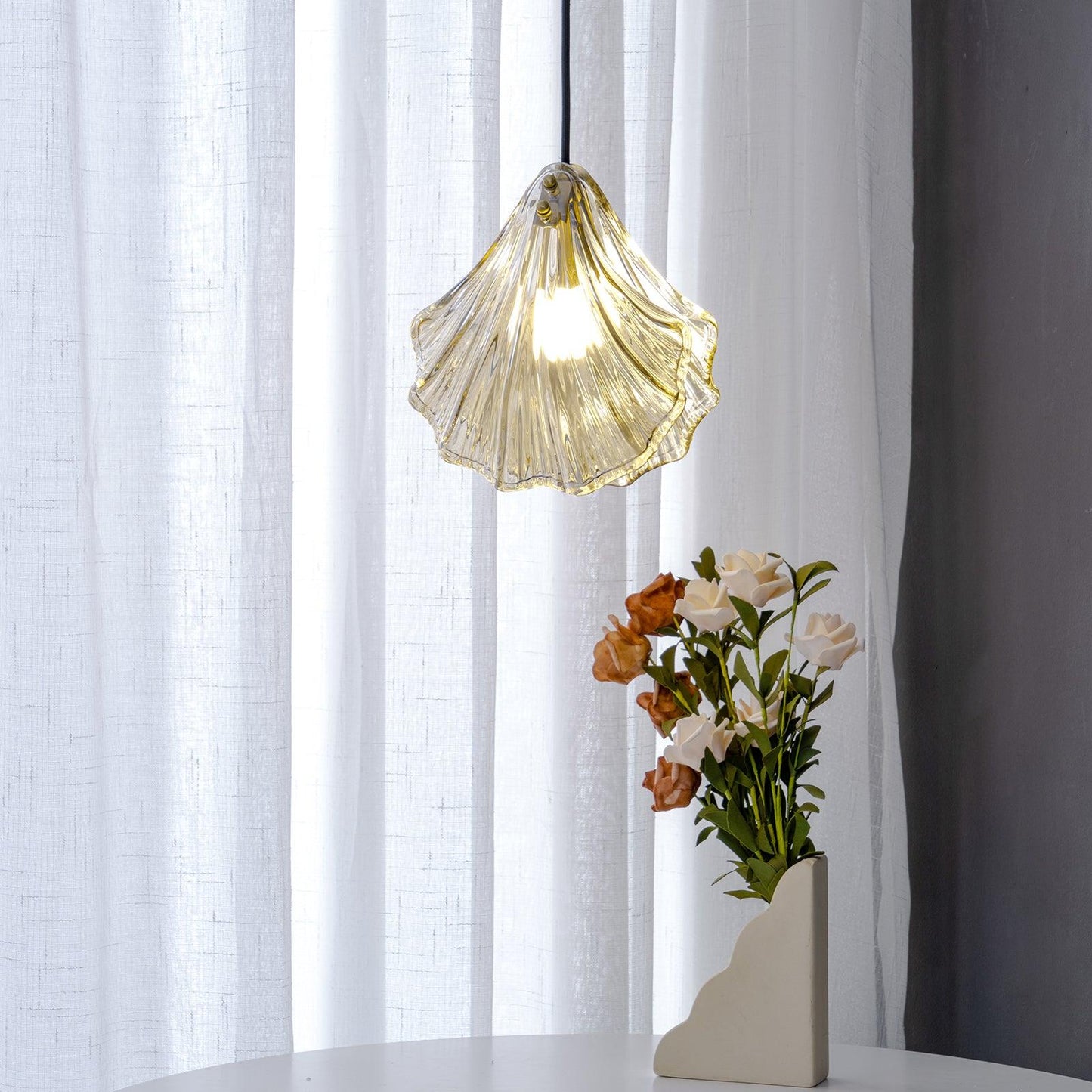 elegante shell mini hanglamp voor een stijlvolle touch