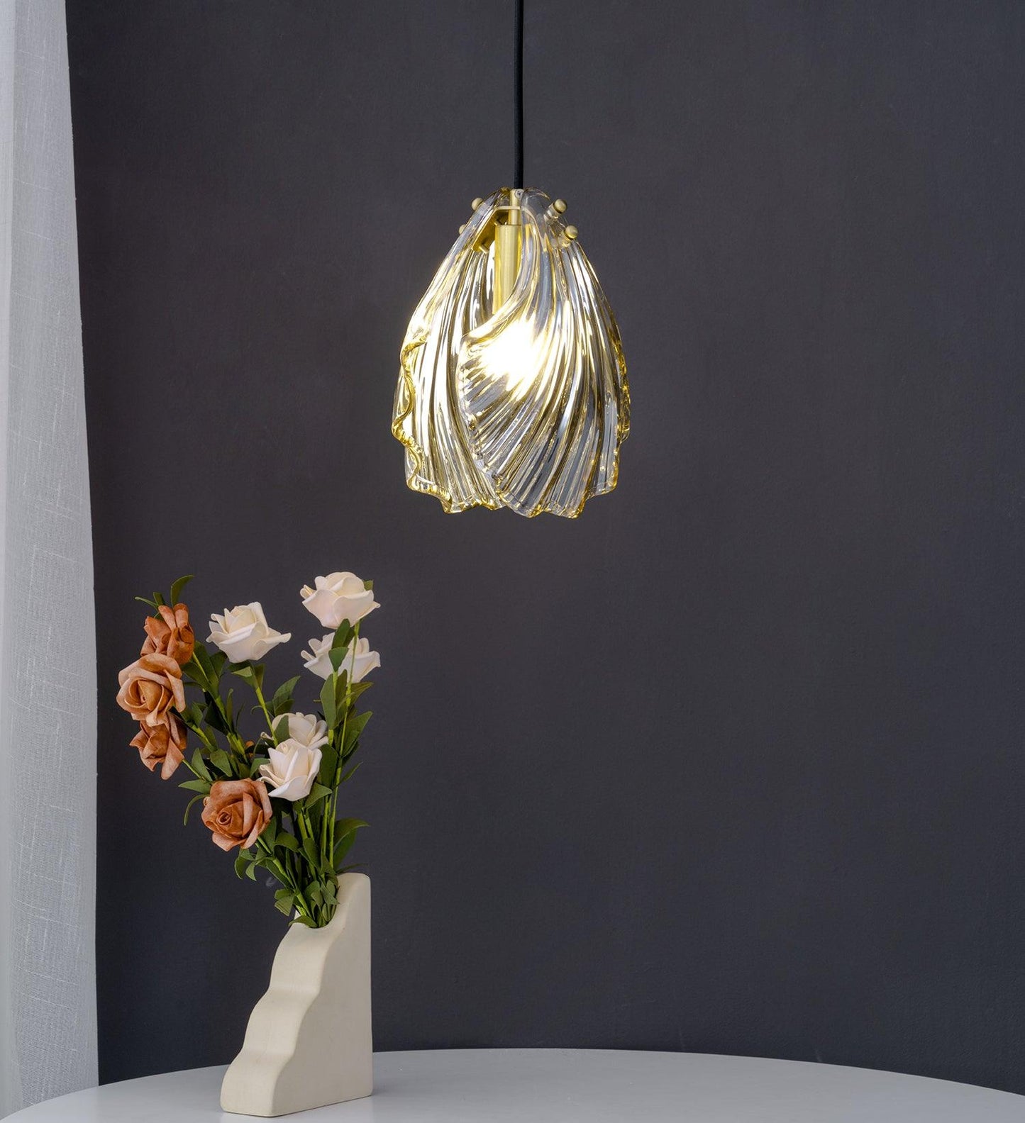 elegante shell mini hanglamp voor een stijlvolle touch