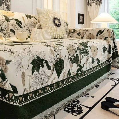 Sofahoes Chenille Jacquard Omkeerbare Beschermhoes