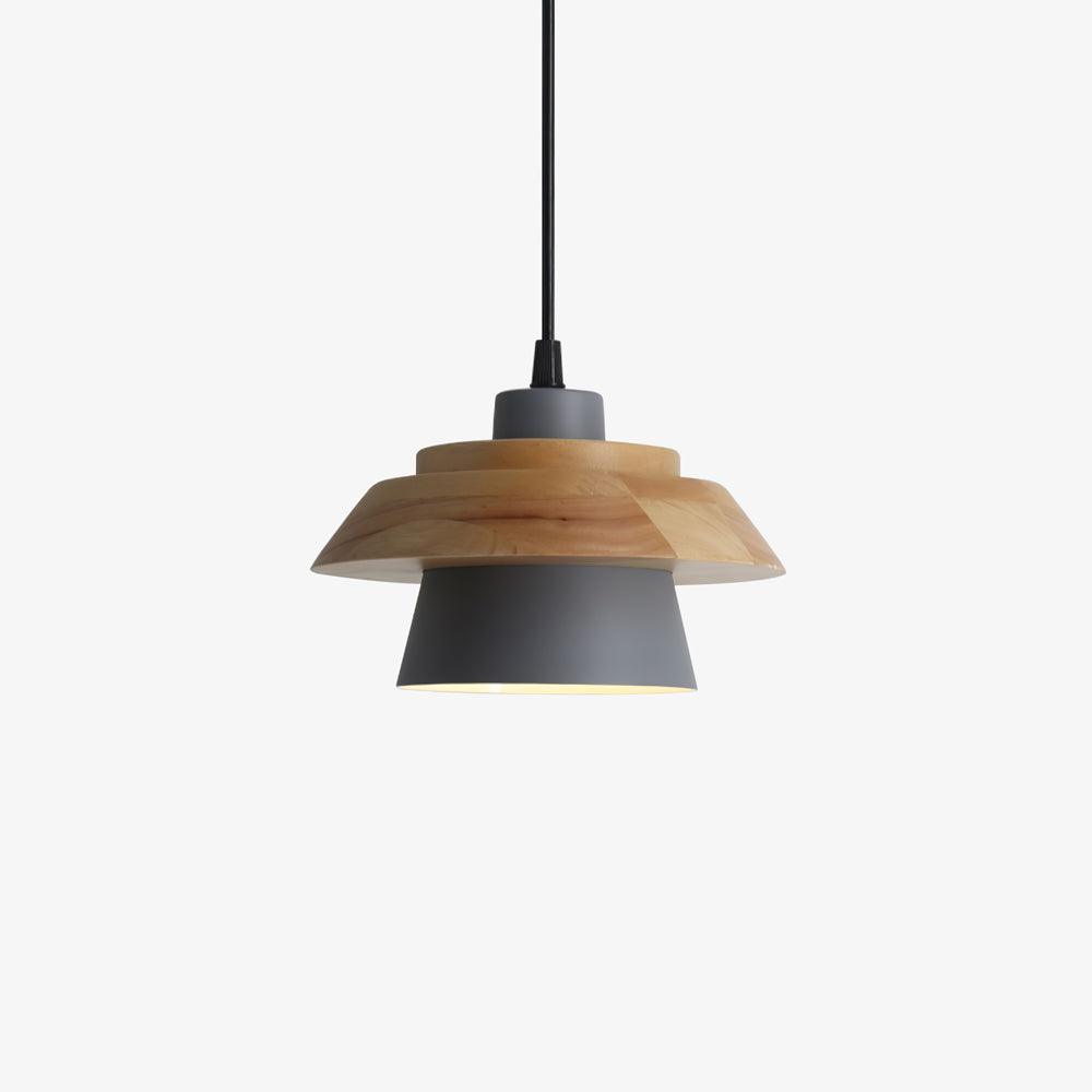 moderne hanglamp van steen en hout