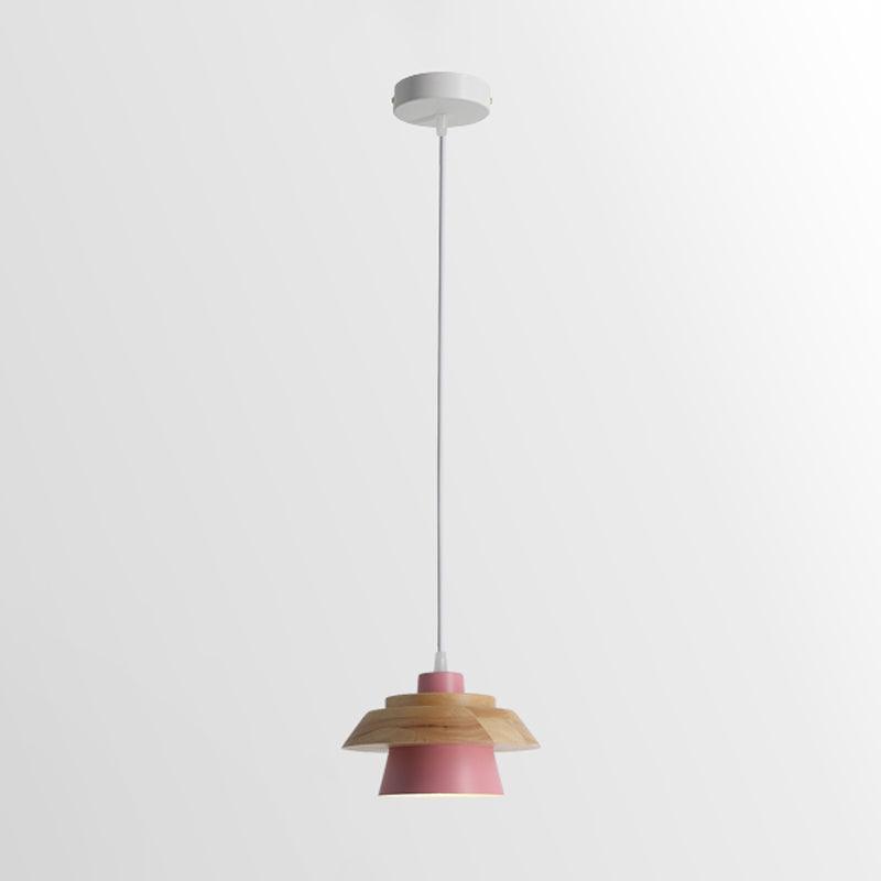 moderne hanglamp van steen en hout