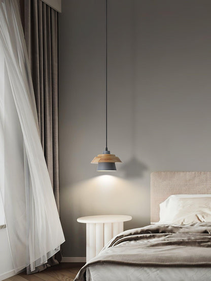 Moderne Hanglamp van steen en hout