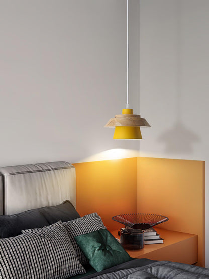 Moderne Hanglamp van steen en hout