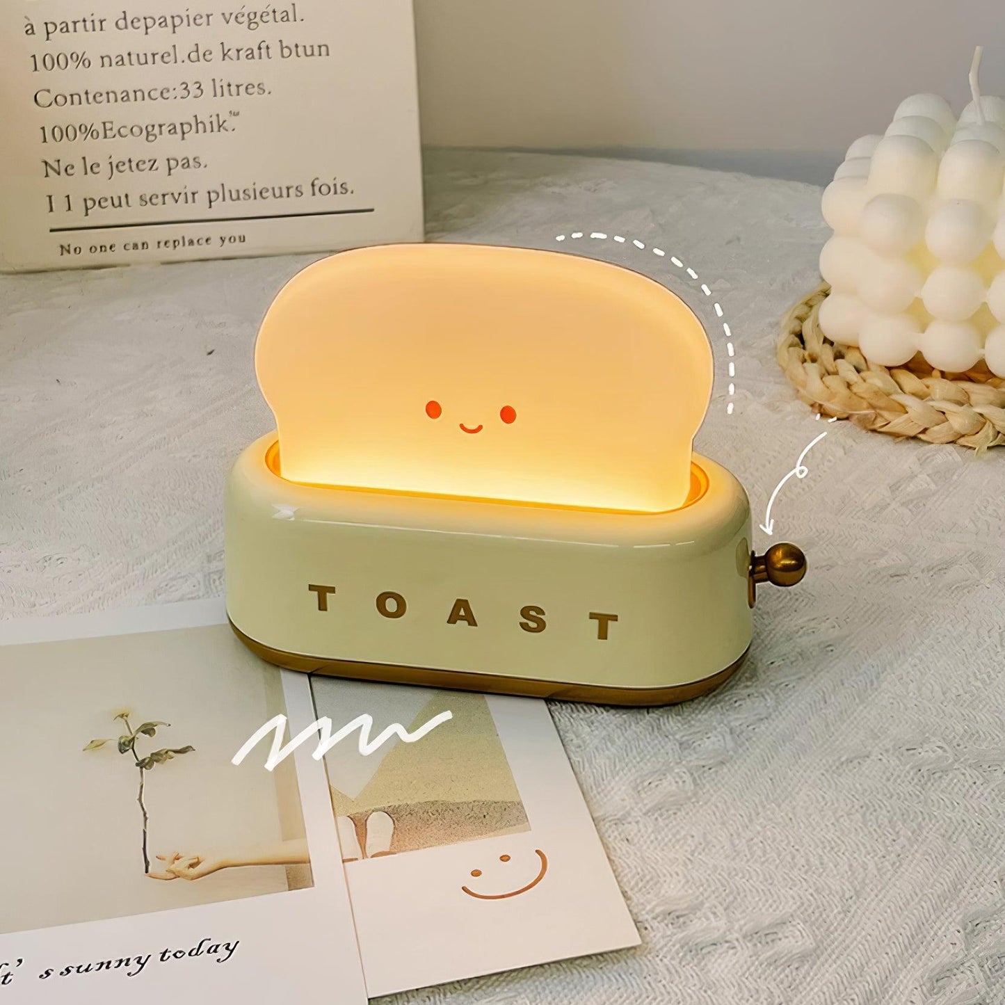 stylish toaster table lamp with built-in battery