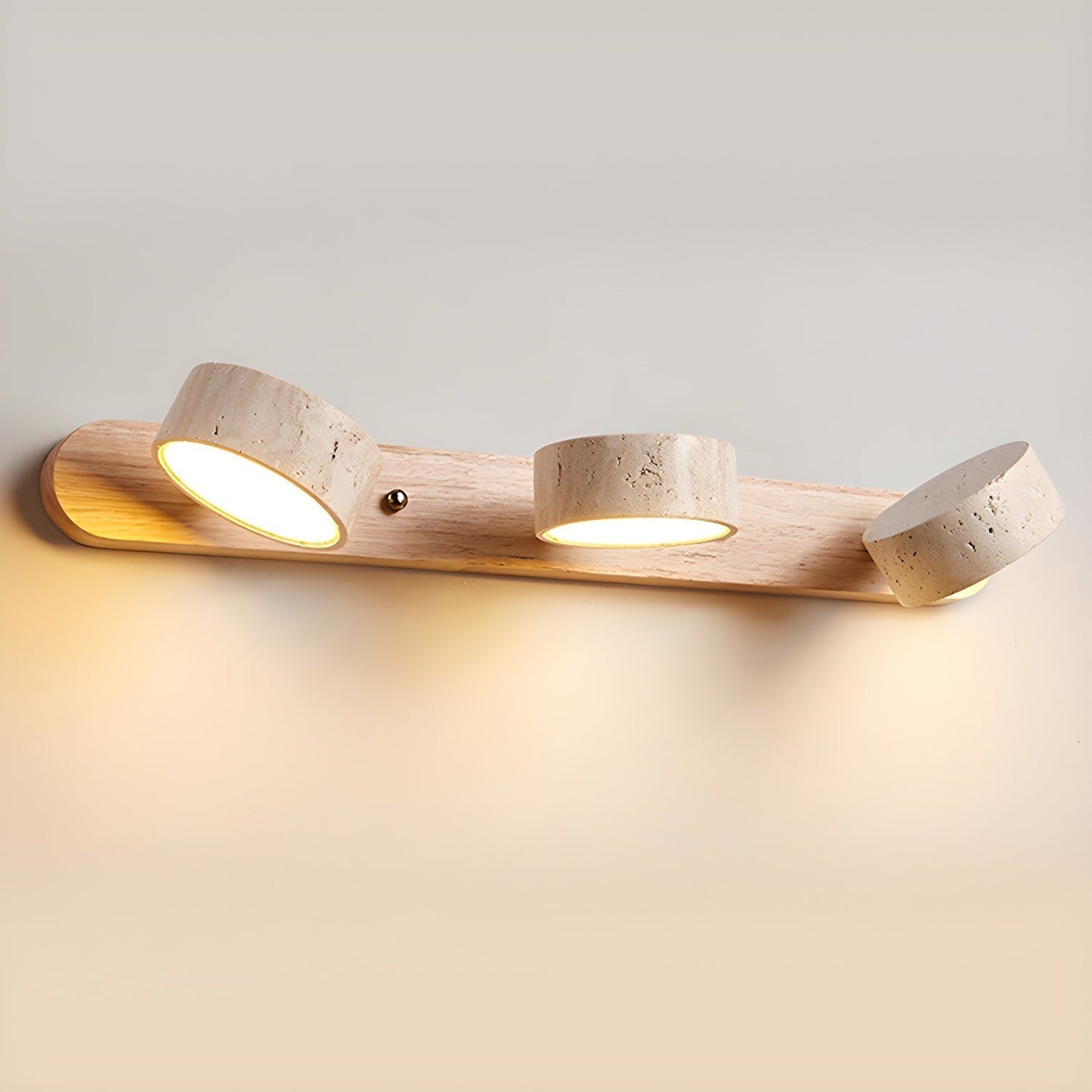 elegante travertin duo wandlamp met beugel