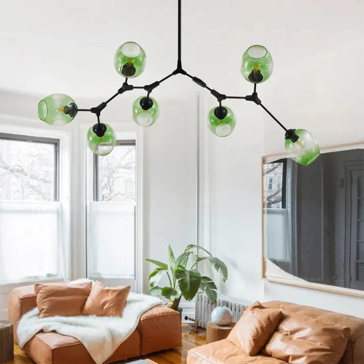 stijlvolle bifurcation bubbelglas sputnik kroonluchter voor een modern interieur