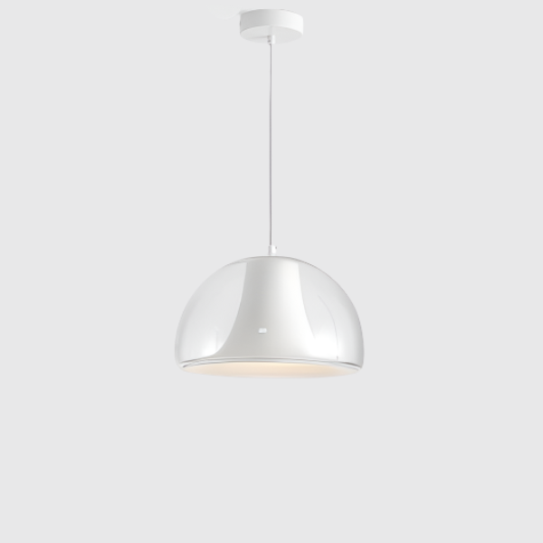 elegante halfronde glazen hanglamp met juweelachtige jellies