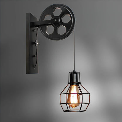 Industriële Wandlamp Metaal Glas LED