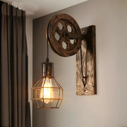 Industriële LED-wandlamp als sfeervolle verlichting in huis
