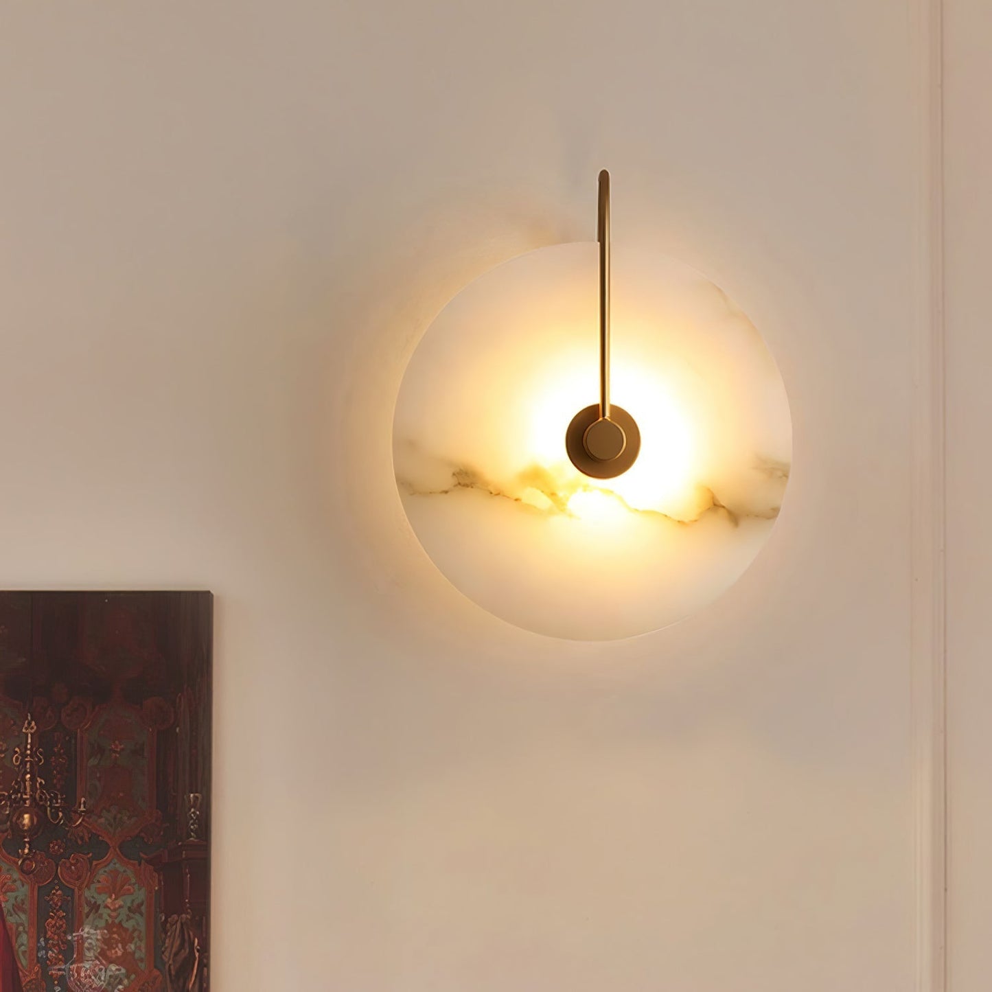 elegante alabaster led wandlamp voor een sfeervolle verlichting